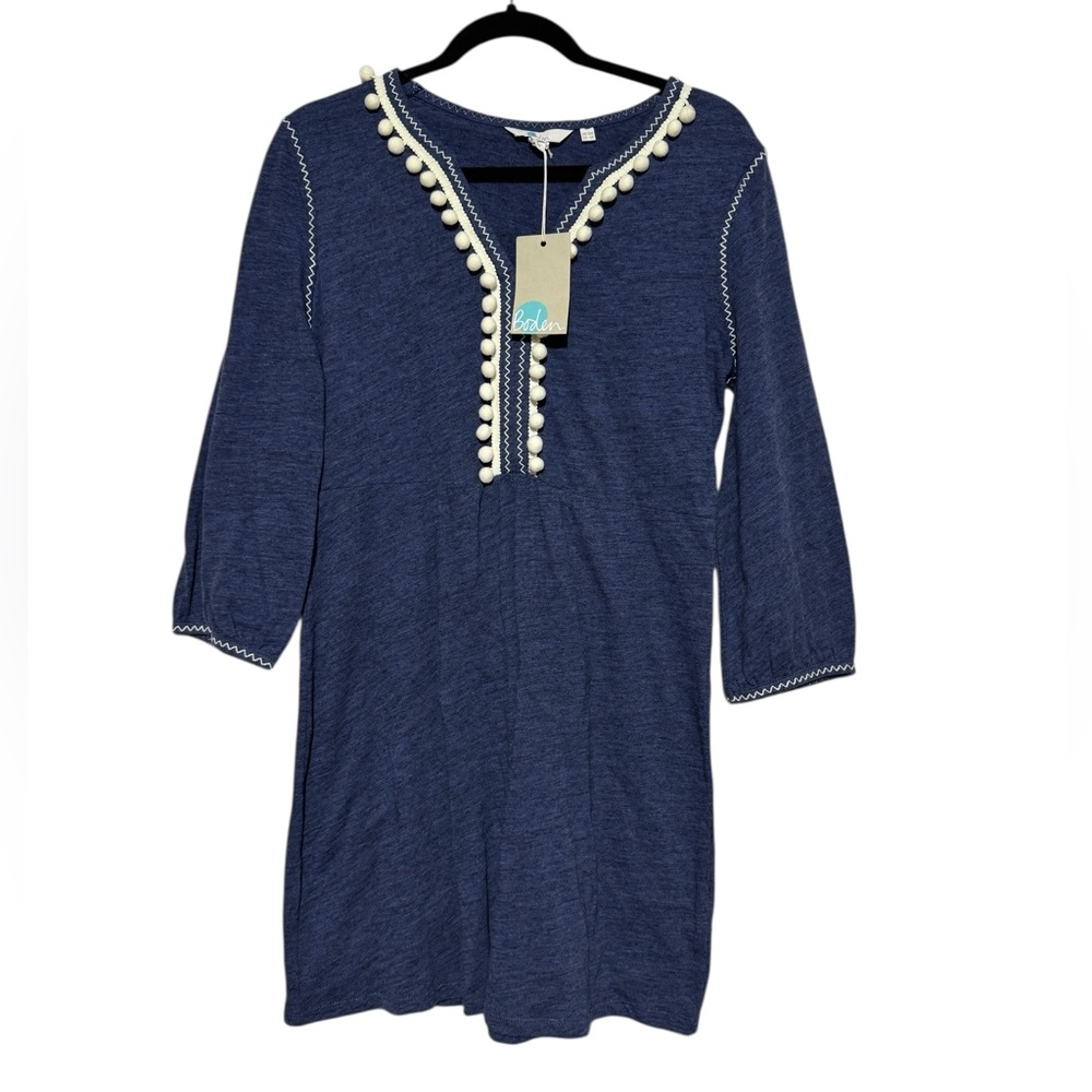 Boden NwT‎ Carina Pom Pom Tunic Dress Size 6 Hippie Boho Vacation Beachy Spring